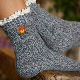 Natural Life Little Things Embroidered Socks - Campfire - Lace and Grace Boutique