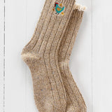 Natural Life Little Things Embroidered Socks - Chicken