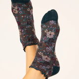 Natural Life Blossom Ankle Sock Set - Jewel