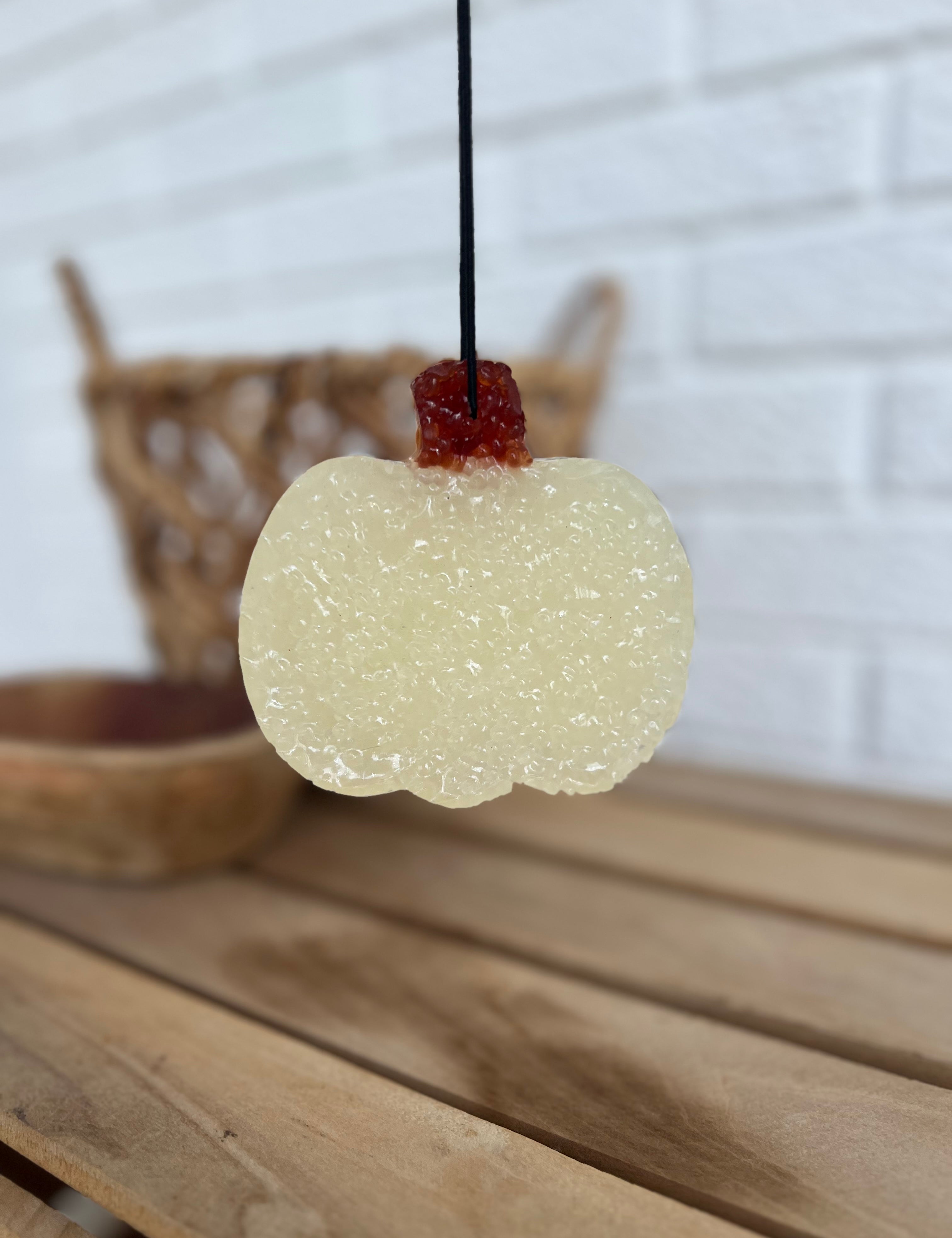 Pumpkin Maple Crunch white pumpkin scented car air freshener by Simply Modern.