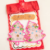 Simply Southern faceted beaded Christmas tree drop earrings in multicolor.
