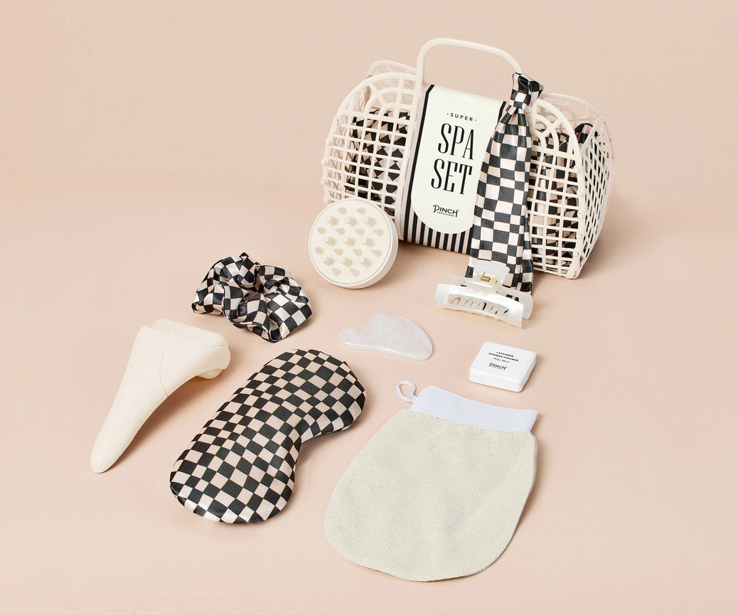 Super Spa Set - Linen/Black - Lace and Grace Boutique