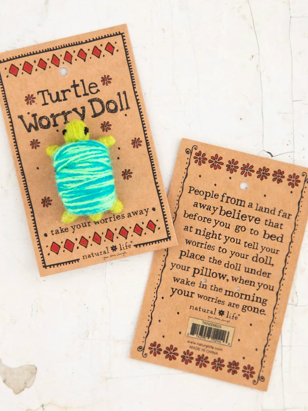 Natural Life Worry Doll - Turtle - Lace and Grace Boutique