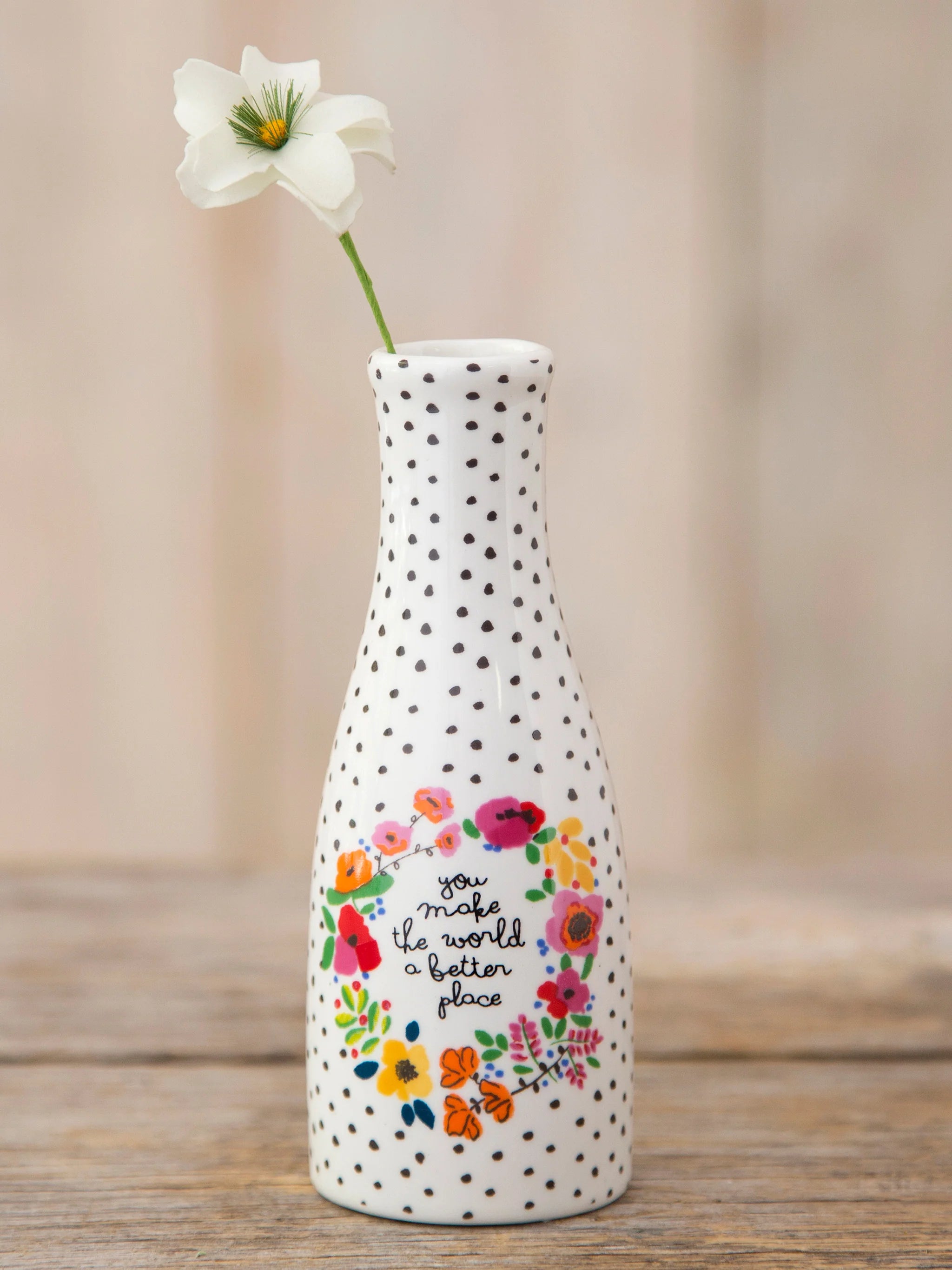 Natural Life Bud Vase - You Make The World Better - Lace and Grace Boutique