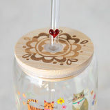 Natural Life Glass Tumbler - Cat - Lace and Grace Boutique