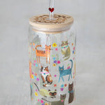 Natural Life Glass Tumbler - Cat - Lace and Grace Boutique