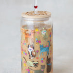 Natural Life Glass Tumbler - Cat - Lace and Grace Boutique