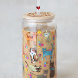 Natural Life Glass Tumbler - Cat - Lace and Grace Boutique