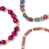 Erimish Wren Bracelet Stack - Raspberry - Lace and Grace Boutique