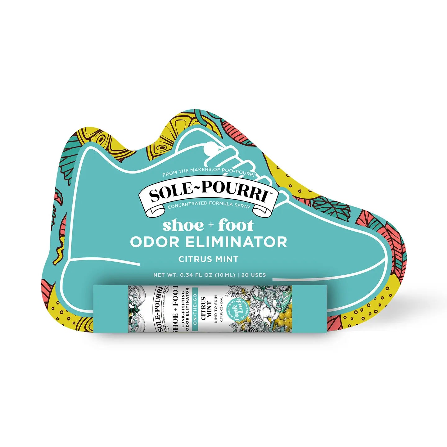 Sole-Pourri Shoe + Foot Odor Spray, 10 ml. - Citrus Mint - Lace and Grace Boutique