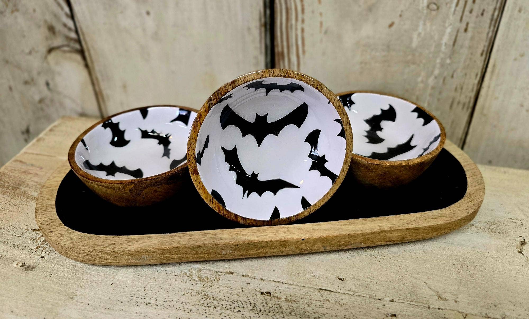 Bat Bowl Trio 4in with Tray - Lace and Grace Boutique