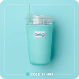 Swig Saddle Stitch Cream Iced Cup Coolie - Medium
