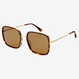 FREYRS Cosmo Acetate Womens Square Sunglasses - Dark Tortoise - Lace and Grace Boutique