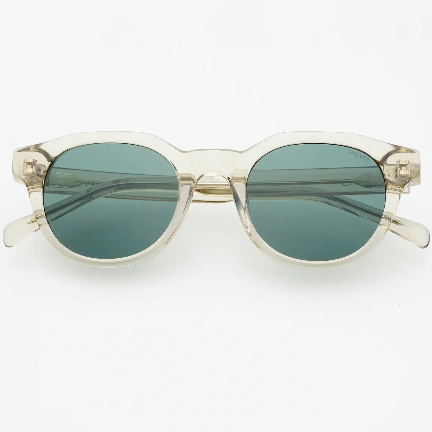 FREYRS Cameron Acetate Unisex Round Sunglasses - Crystal Gray - Lace and Grace Boutique