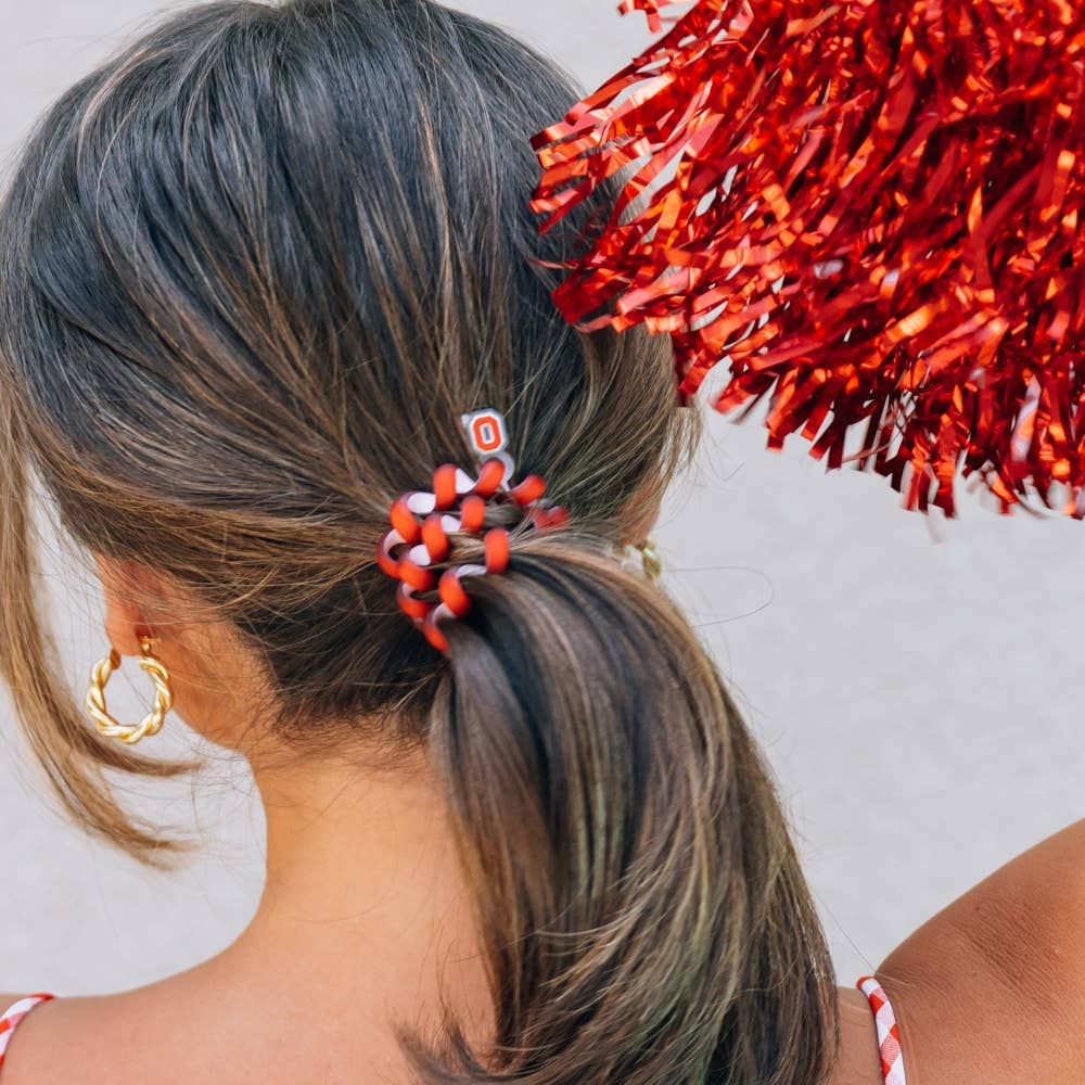 Teleties Spiral Hair Coils | Large - Go Bucks! - Lace and Grace Boutique