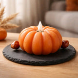 Orange Pumpkin Carved Moving Flame 4.5x2.75in - Lace and Grace Boutique