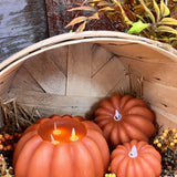 Orange Pumpkin Carved Moving Flame 4.5x2.75in - Lace and Grace Boutique