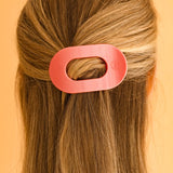 Teleties  Round Flat Hair Clip | Small - Calming Coral