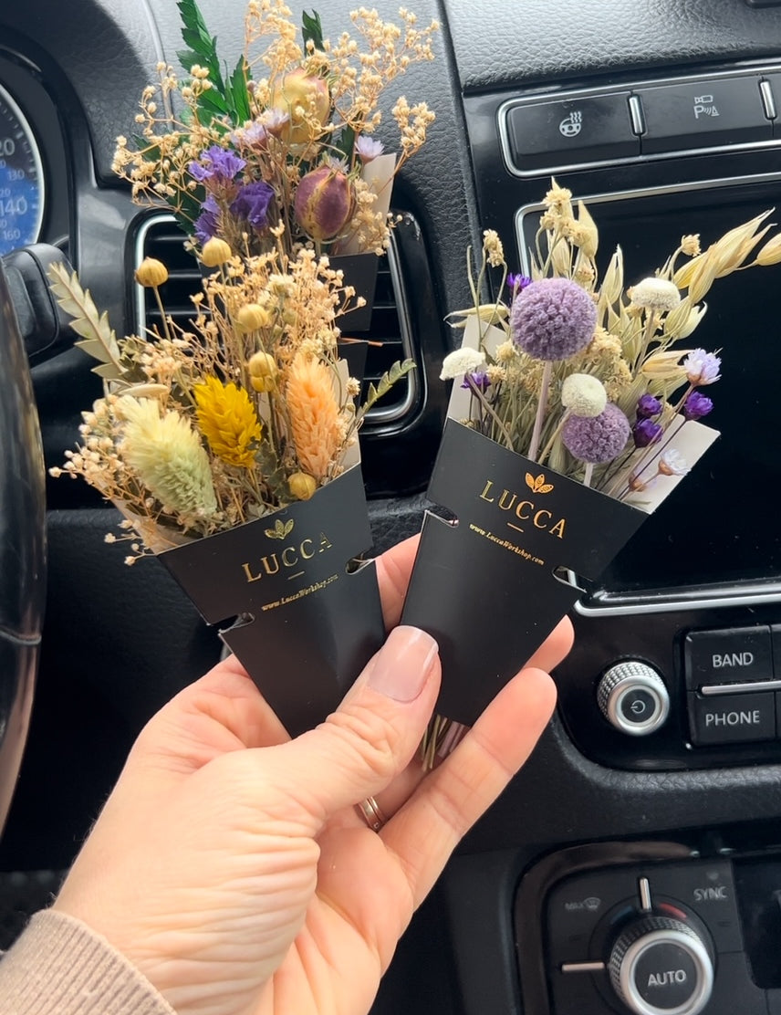 Mini Bouquet Car Freshener - Vanilla & Rose - Lace and Grace Boutique