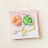 Straw Topper Set - Tropical Hibiscus