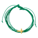 Woven Multi-Strap Cross Charm Bracelets