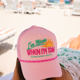 I’m Nicer When I’m Tan Trucker Hat - Pink - Lace and Grace Boutique