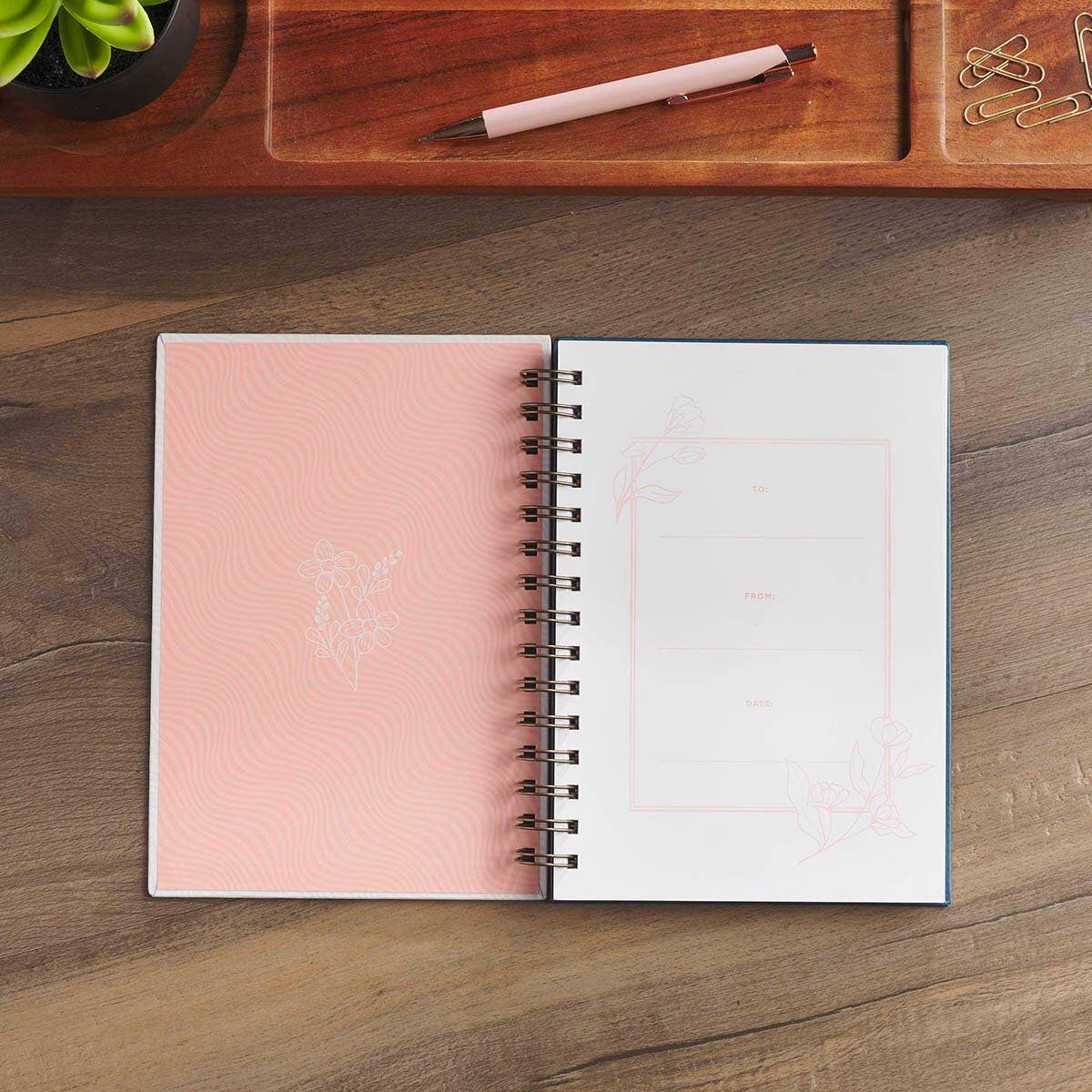 Follow Jesus Spiral Journal - Floral Coral - Lace and Grace Boutique