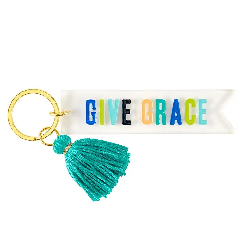 Give Grace Keytag - Teal Multi - Lace and Grace Boutique