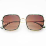 FREYRS Cosmo Acetate Womens Square Sunglasses - Emerald Green