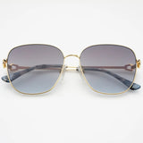 FREYRS Lea Round Sunglasses - Gold/Gradient Gray