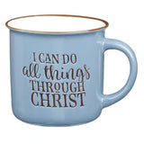 I Can Do All Things Through Christ Camp Mug - Blue