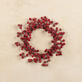 Iced Red Berry Candle Ring - 12in.
