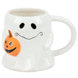 Happy Ghost & Pumpkin Halloween Mug