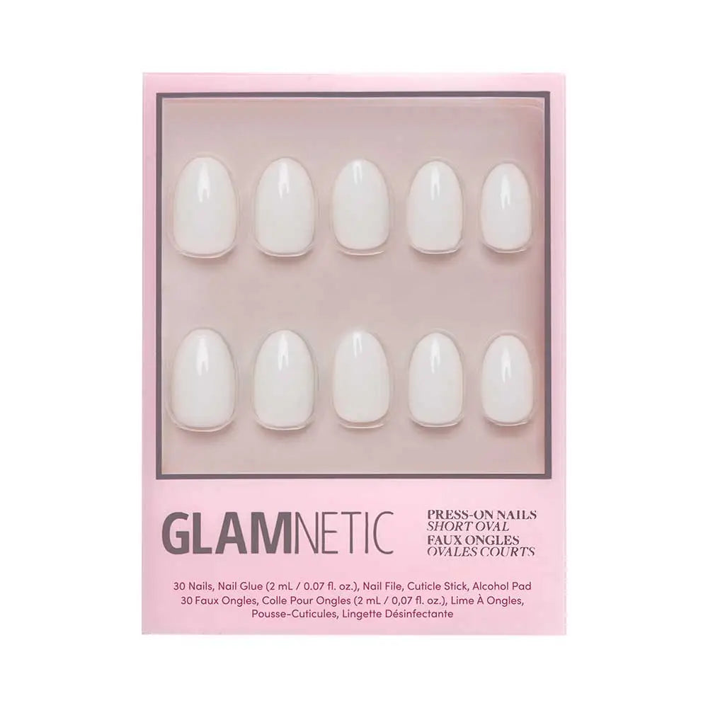 Glamnetic Press On Nails - White Swan - Lace and Grace Boutique