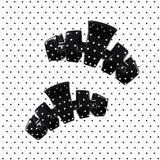 Teleties Classic Claw Clip | Medium - Black Polka Dot Party