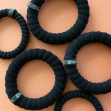 Teleties Nylon Hair Ties | Large - Jet Black
