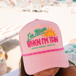 I’m Nicer When I’m Tan Trucker Hat - Pink - Lace and Grace Boutique