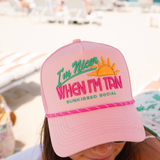I’m Nicer When I’m Tan Trucker Hat - Pink - Lace and Grace Boutique