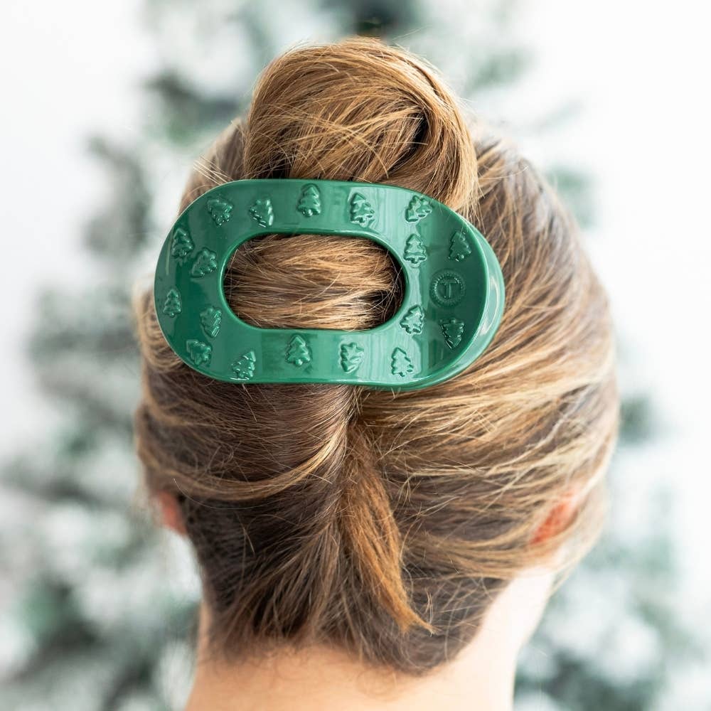 O Christmas Tree | Large | Flat Round Hair Clip - Lace and Grace Boutique