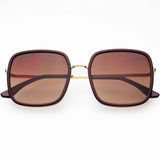 FREYRS Cosmo Acetate Womens Square Sunglasses - Chocolate Noir - Lace and Grace Boutique