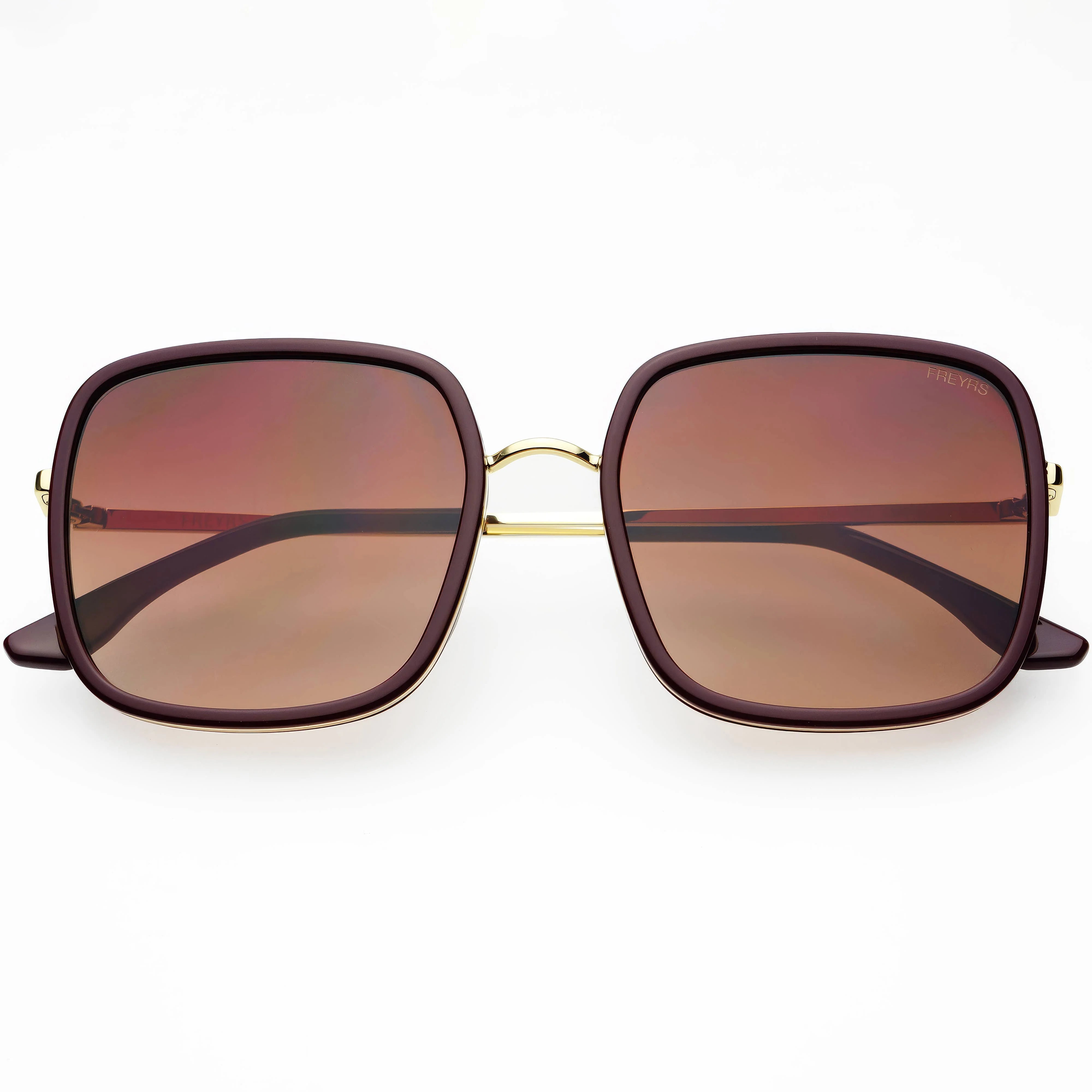 FREYRS Cosmo Acetate Womens Square Sunglasses - Chocolate Noir - Lace and Grace Boutique