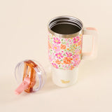 Lifestyle Flip Straw Tumbler, 20 oz. - Secret Garden Pink