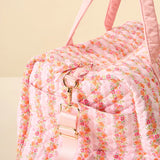 On-The-Go Quilted Weekender Bag - Petal Parade Pink - Lace and Grace Boutique