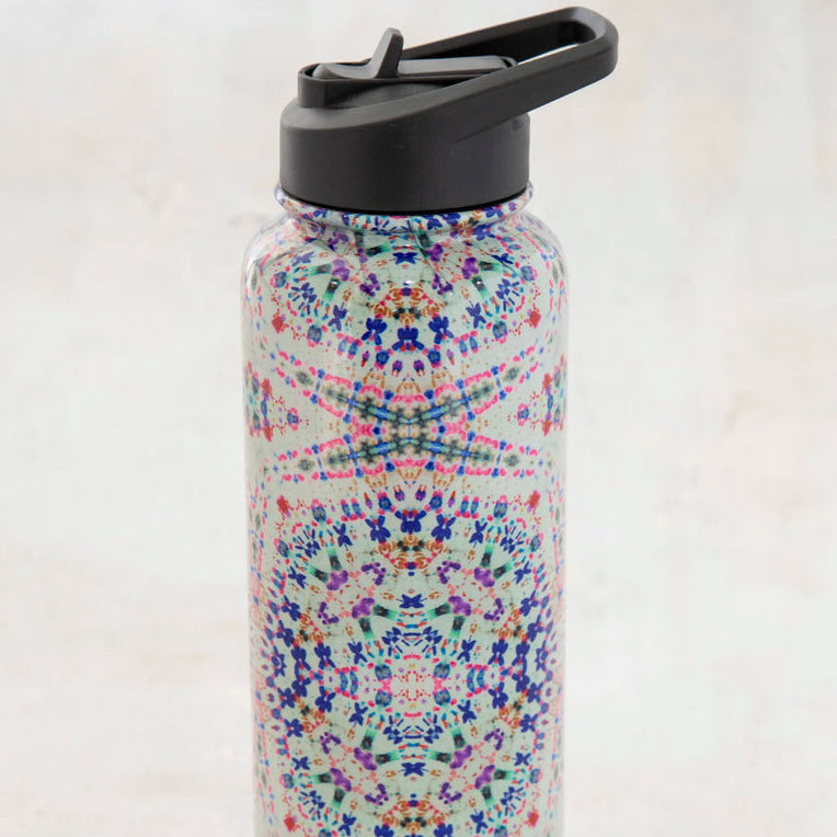 XL Stainless Steel Water Bottle by Natural Life - Dark Cream TD - Lace and Grace Boutique