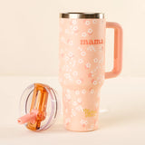Lifestyle Flip Straw Tumbler, 40 oz. - Mama Peach
