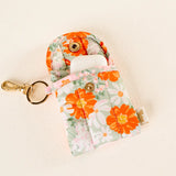 Puffy Earbud Case Keychain - Bouquet Beauty Sage