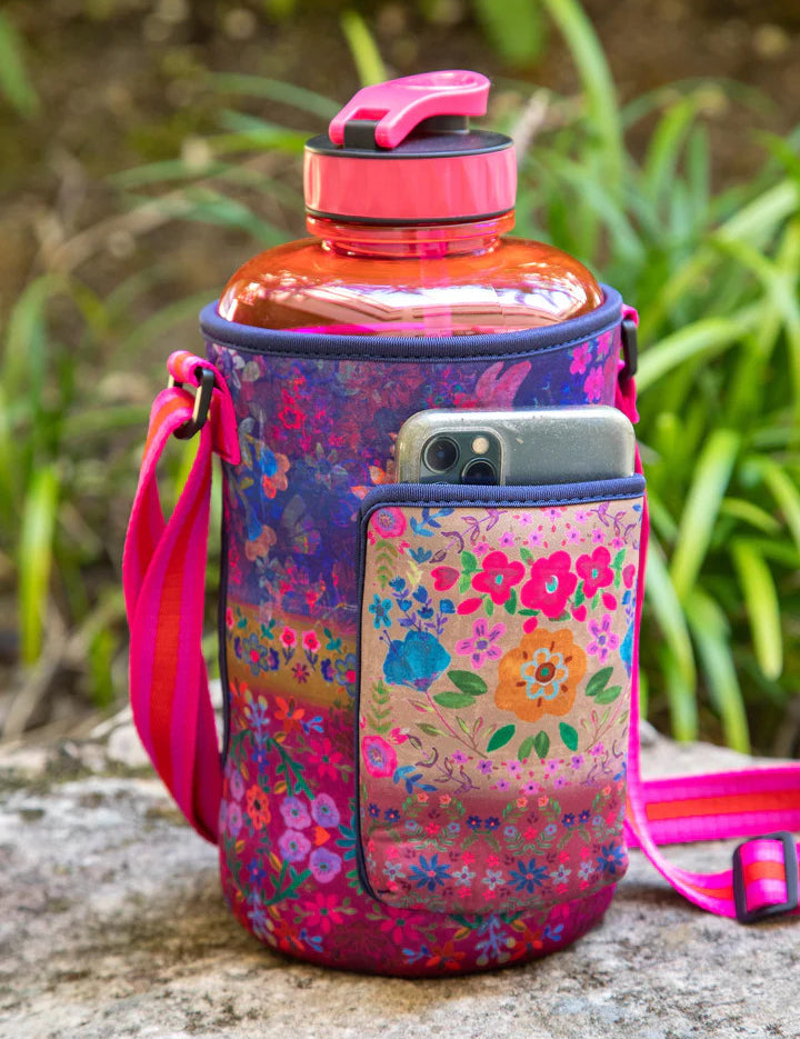 Drink Big Water Jug & Carrier by Natural Life -  Jewel Border - Lace and Grace Boutique