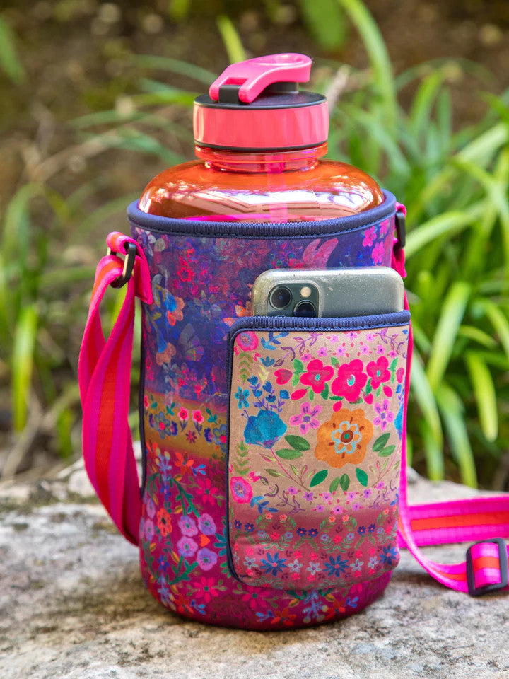 Drink Big Water Jug & Carrier by Natural Life -  Jewel Border - Lace and Grace Boutique