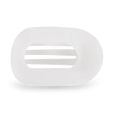 Teleties Round Flat Hair Clip | Medium - Coconut White