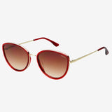 FREYRS Luna Acetate Womens Cat Eye Sunglasses - Dark Cherry - Lace and Grace Boutique